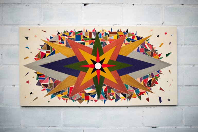 Original Abstract Geometric Painting by Biljana Veljkovic