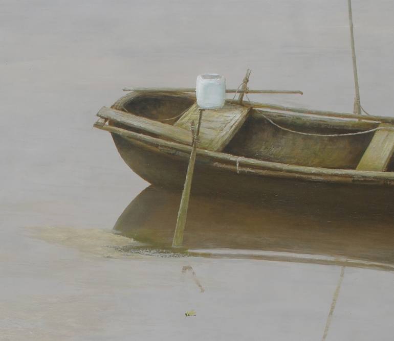 Original Realism Boat Painting by Anh Tuan Pham