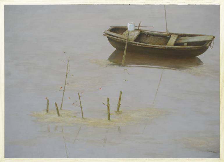 Original Realism Boat Painting by Anh Tuan Pham