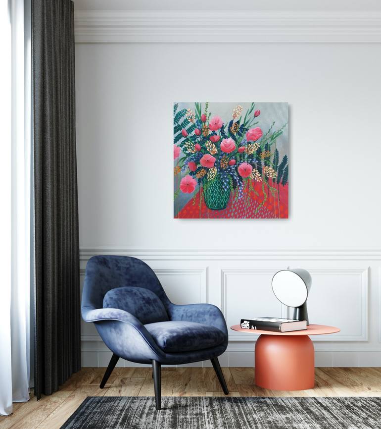 Original Contemporary Floral Painting by Gitti GV