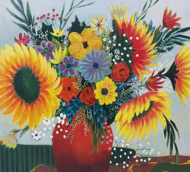 Original Impressionism Floral Paintings by Gitti GV