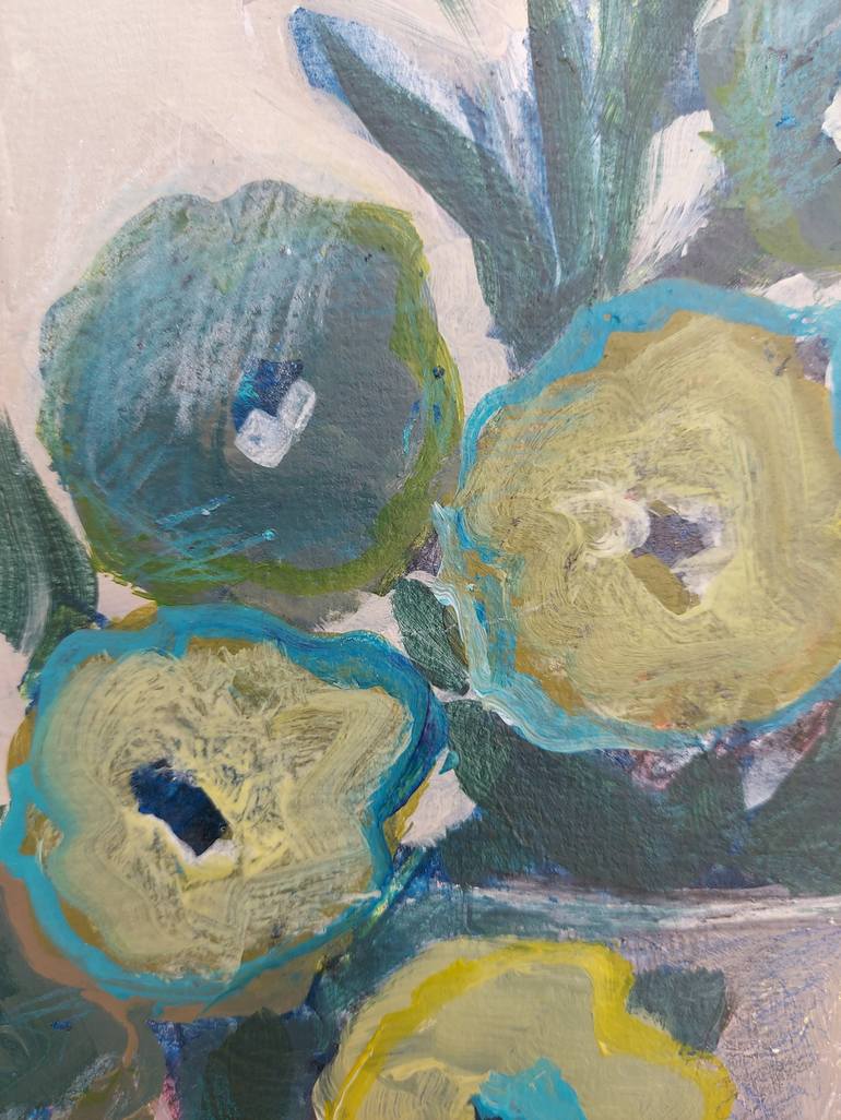 Original Abstract Expressionism Floral Painting by Gitti GV