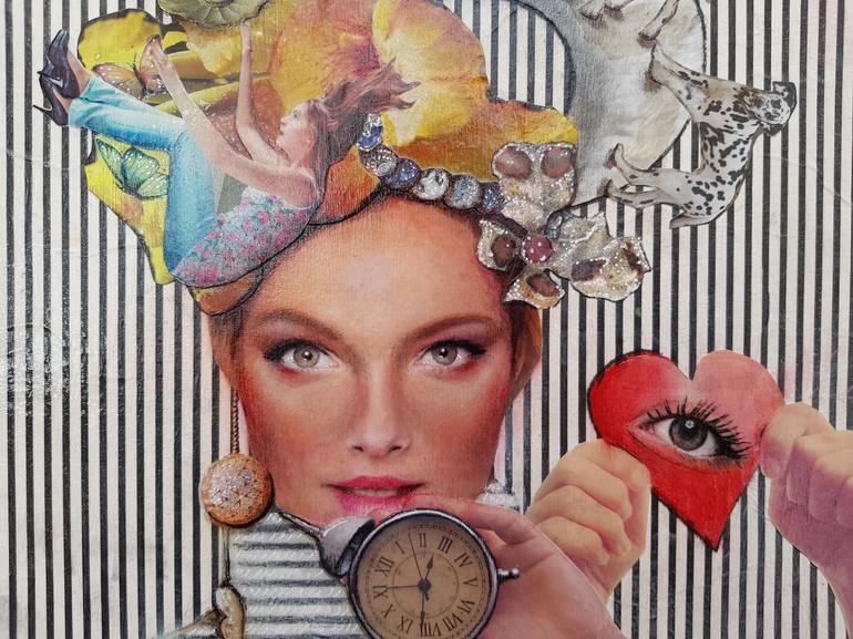 Original Figurative Portrait Collage by Gitti GV