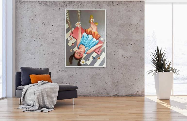 Original Figurative Children Painting by Gitti GV