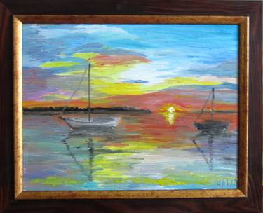 Original Boat Paintings by Krasimira Mancheva