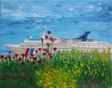 Original Fine Art Ship Paintings by Krasimira Mancheva