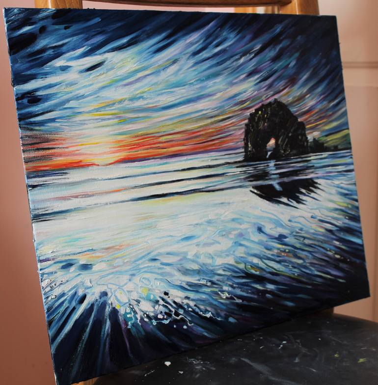 Original Conceptual Beach Painting by Emma O'Connor-Bray