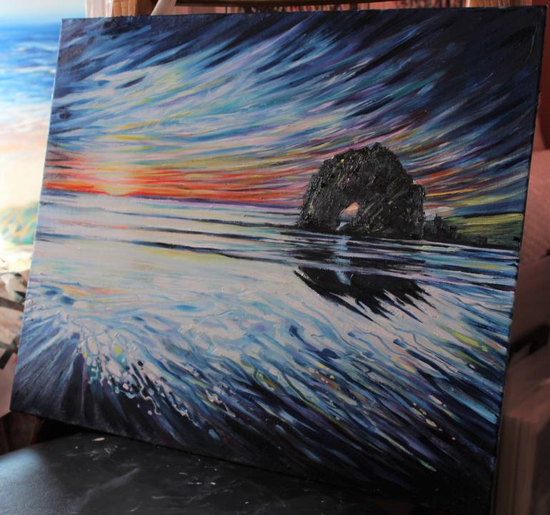 Original Conceptual Beach Painting by Emma O'Connor-Bray