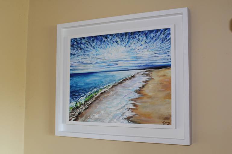 Original Expressionism Beach Painting by Emma O'Connor-Bray