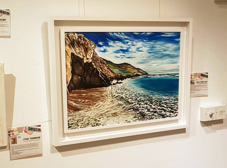 Original Abstract Expressionism Beach Painting by Emma O'Connor-Bray