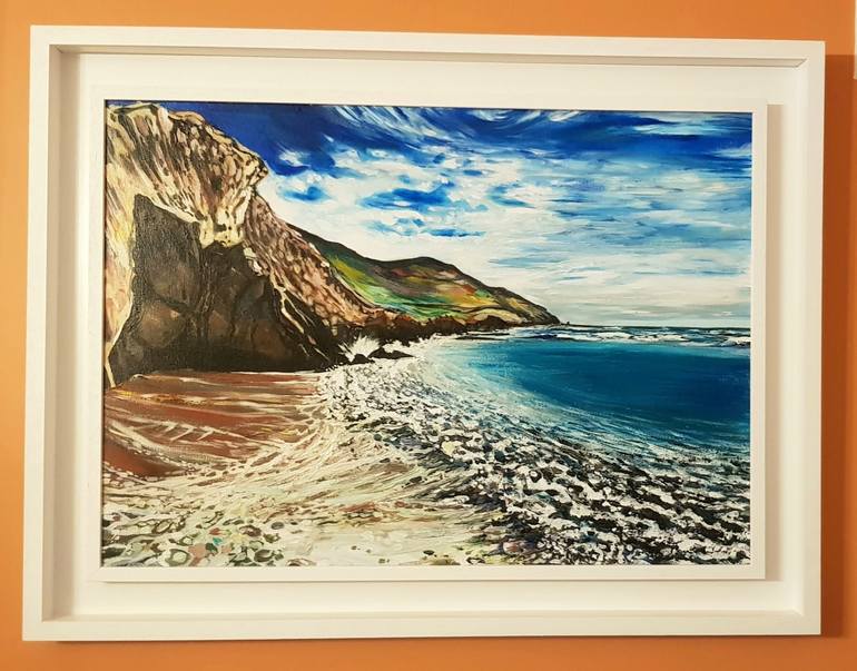 Original Abstract Expressionism Beach Painting by Emma O'Connor-Bray