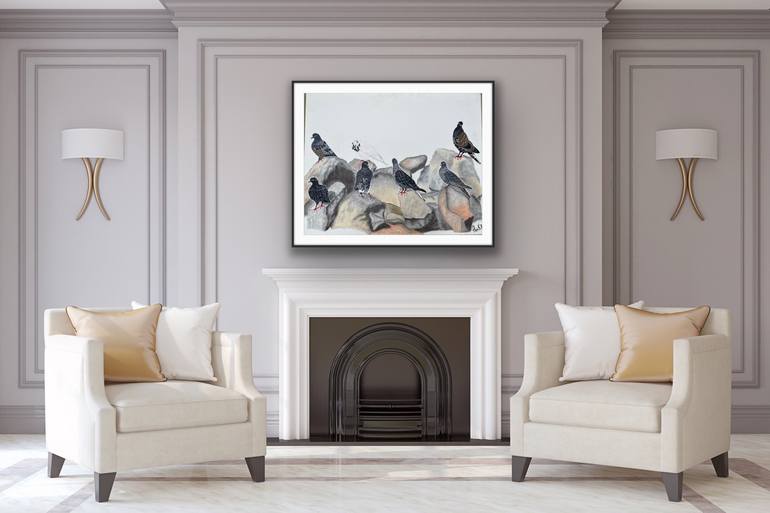 Original Art Deco Animal Painting by Kateryna Nych