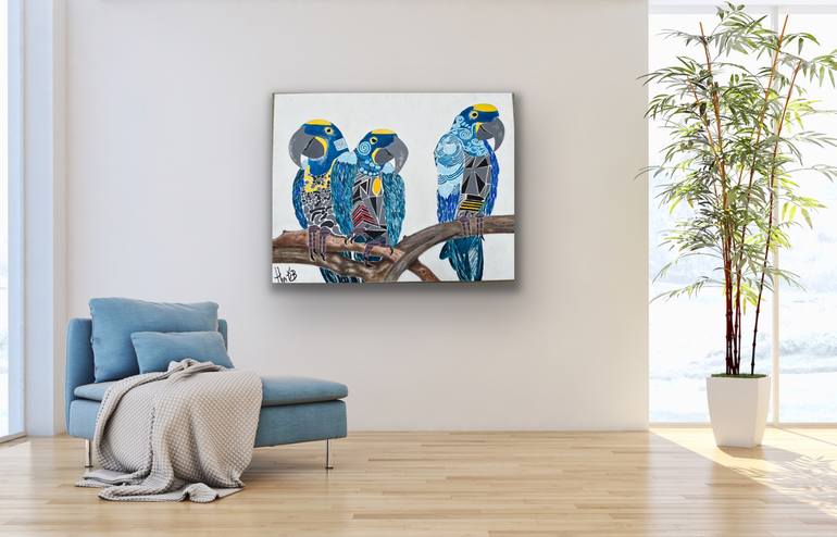 Original Art Deco Animal Painting by Kateryna Nych