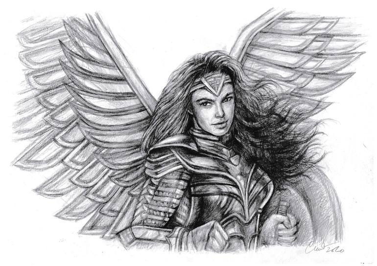 Wonder Woman 1984 Drawing By T Cundrawan Saatchi Art