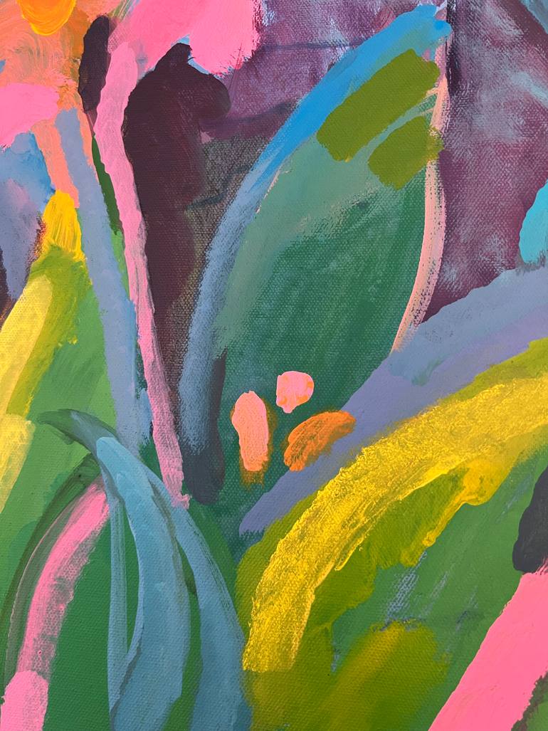 Original Dada Floral Painting by Sonya Gri