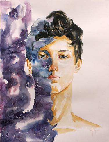 Original Figurative Portrait Paintings by Ashly Curay
