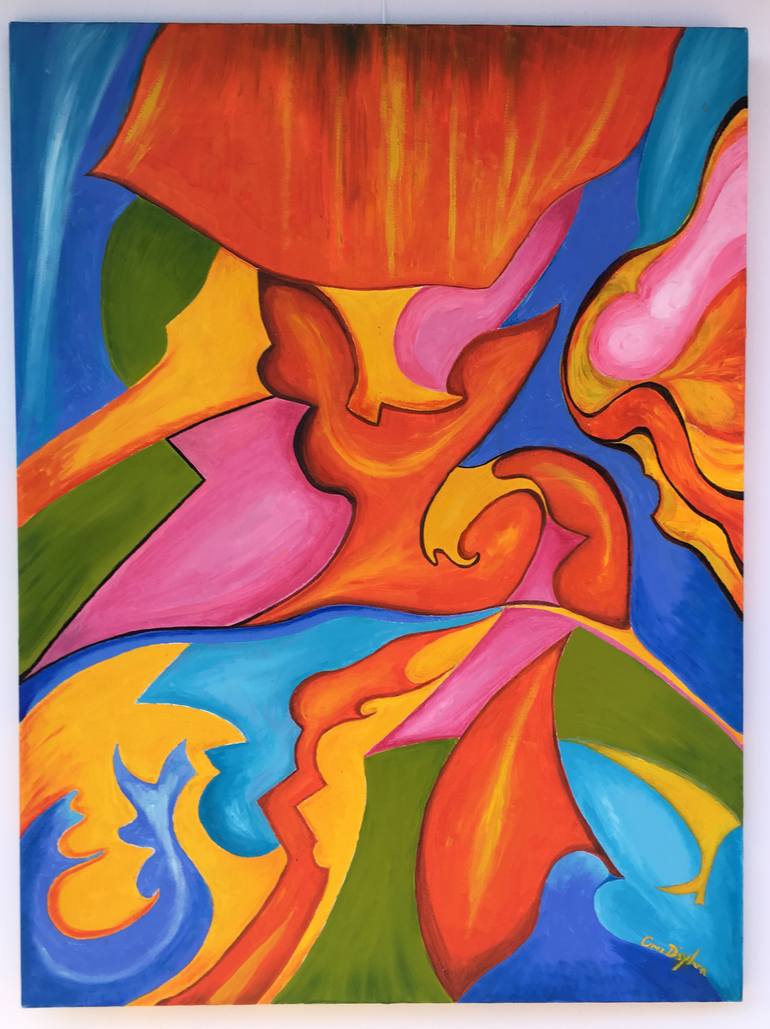 Original Abstract Expressionism Abstract Painting by Cres Dsylva