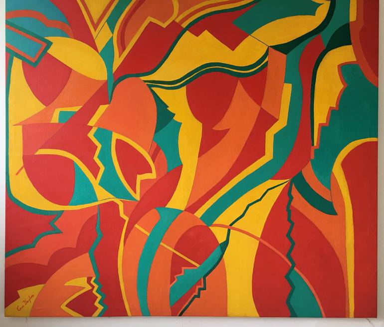 Original Abstract Expressionism Abstract Painting by Cres Dsylva