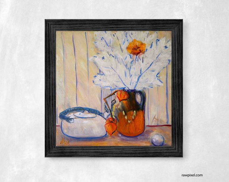 Original Expressionism Still Life Painting by Natalia Bocharova