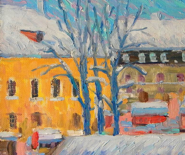 Original Expressionism Cities Painting by Natalia Bocharova