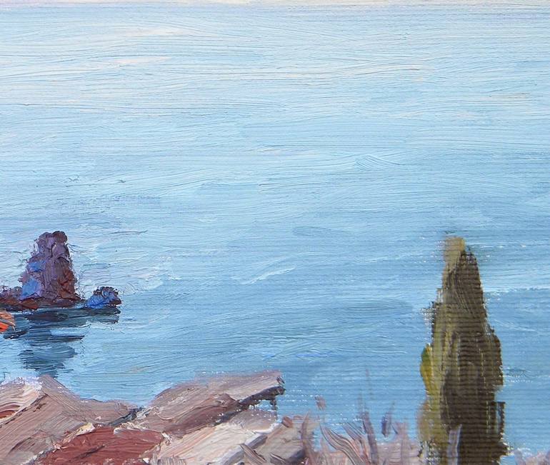 Original Impressionism Seascape Painting by Natalia Bocharova