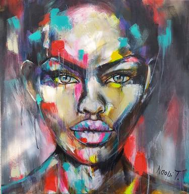 Original Abstract Expressionism Portrait Paintings by Naomi Theodorou