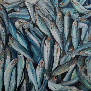Original Realism Fish Paintings by george calis