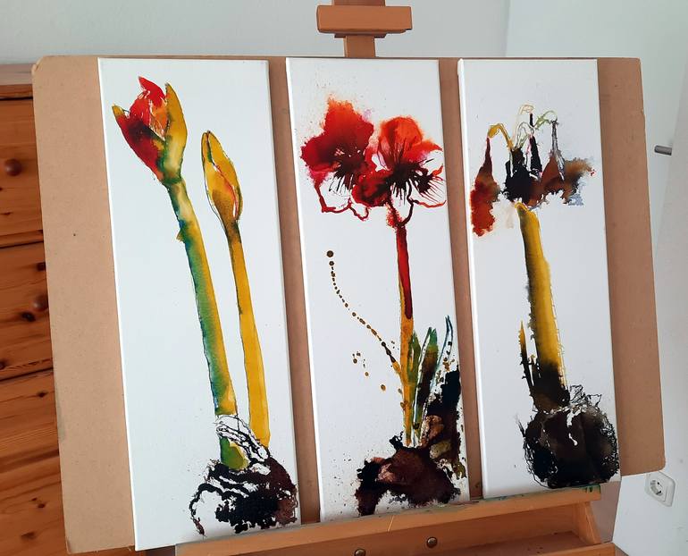 Original Impressionism Floral Painting by Efi Fried