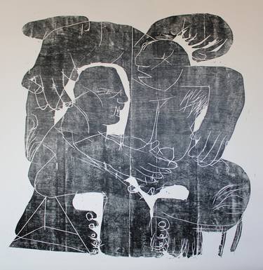Print of Abstract Expressionism People Printmaking by Barbara Kuebel