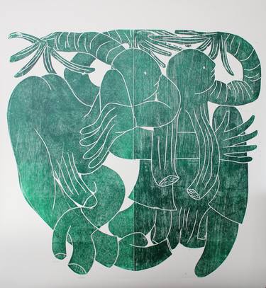 Print of Figurative Botanic Printmaking by Barbara Kuebel