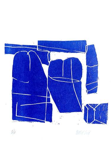 Original Abstract Architecture Printmaking by Barbara Kuebel