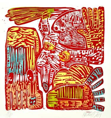Saatchi Art Artist Barbara Kuebel; Printmaking, “Red troll - Limited Edition of 20” #art