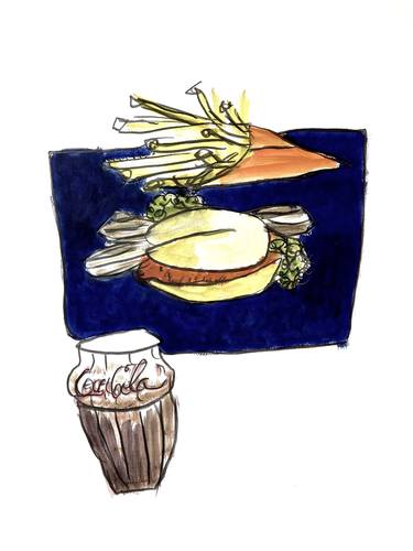 Original Figurative Food & Drink Paintings by Barbara Kuebel