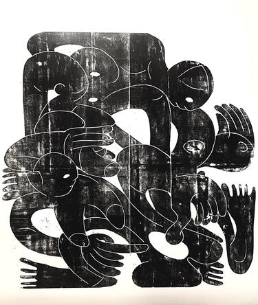 Print of Abstract Expressionism Love Printmaking by Barbara Kuebel