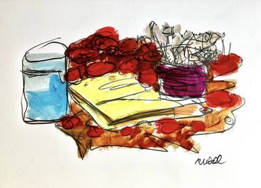 Print of Abstract Food Paintings by Barbara Kuebel