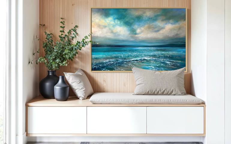 Original Abstract Seascape Painting by Jennifer Taylor
