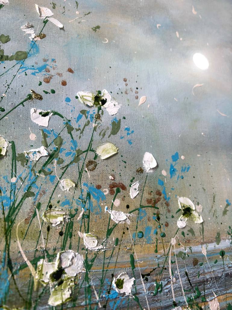 Original Abstract Expressionism Floral Painting by Jennifer Taylor
