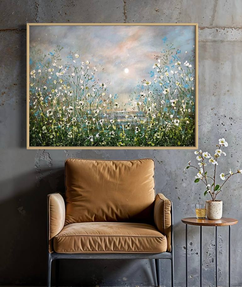 Original Abstract Expressionism Floral Painting by Jennifer Taylor