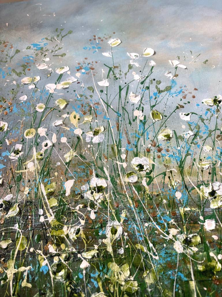 Original Abstract Expressionism Floral Painting by Jennifer Taylor