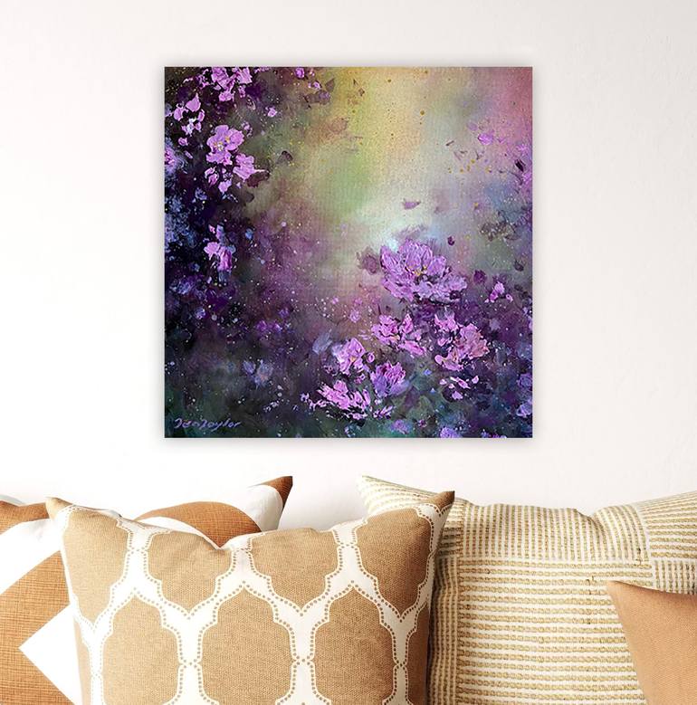 Original Abstract Floral Painting by Jennifer Taylor