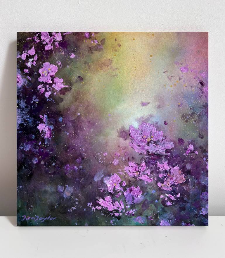Original Abstract Floral Painting by Jennifer Taylor