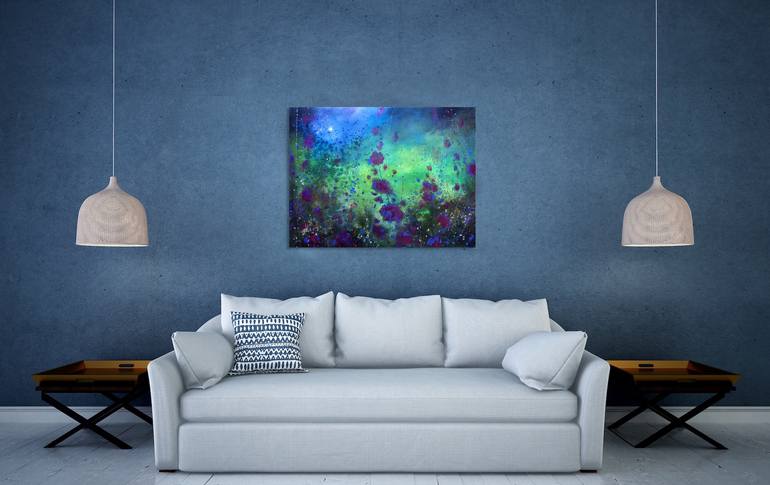 Original Abstract Floral Painting by Jennifer Taylor