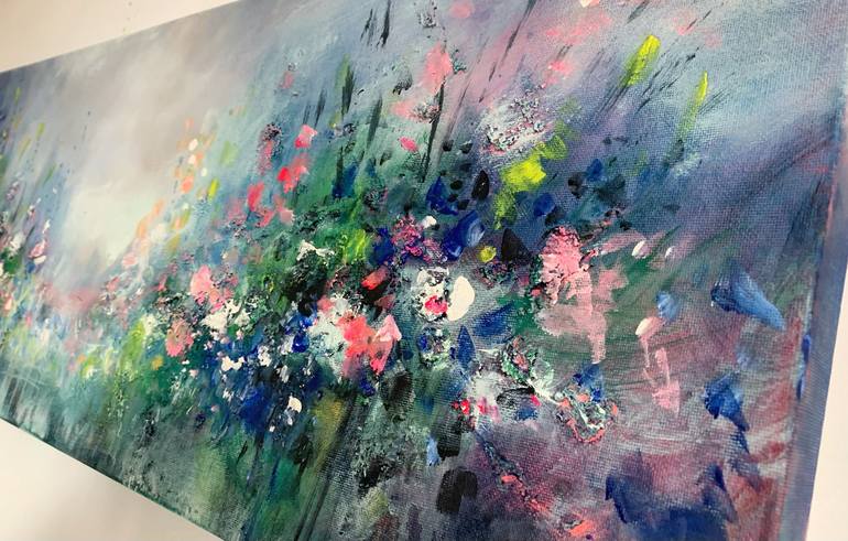 Original Abstract Expressionism Floral Painting by Jennifer Taylor