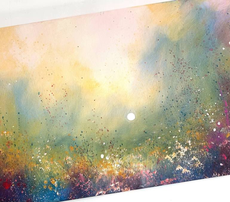 Original Abstract Floral Painting by Jennifer Taylor