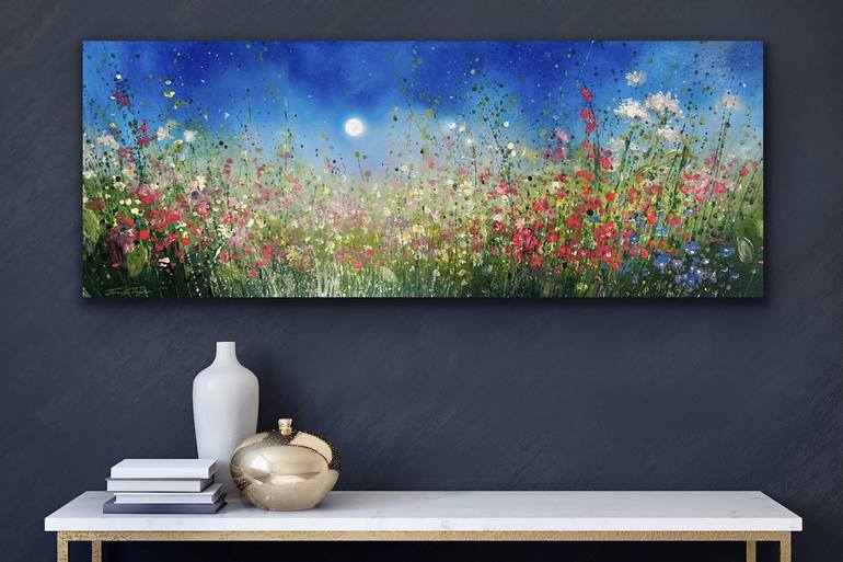 Original Abstract Floral Painting by Jennifer Taylor