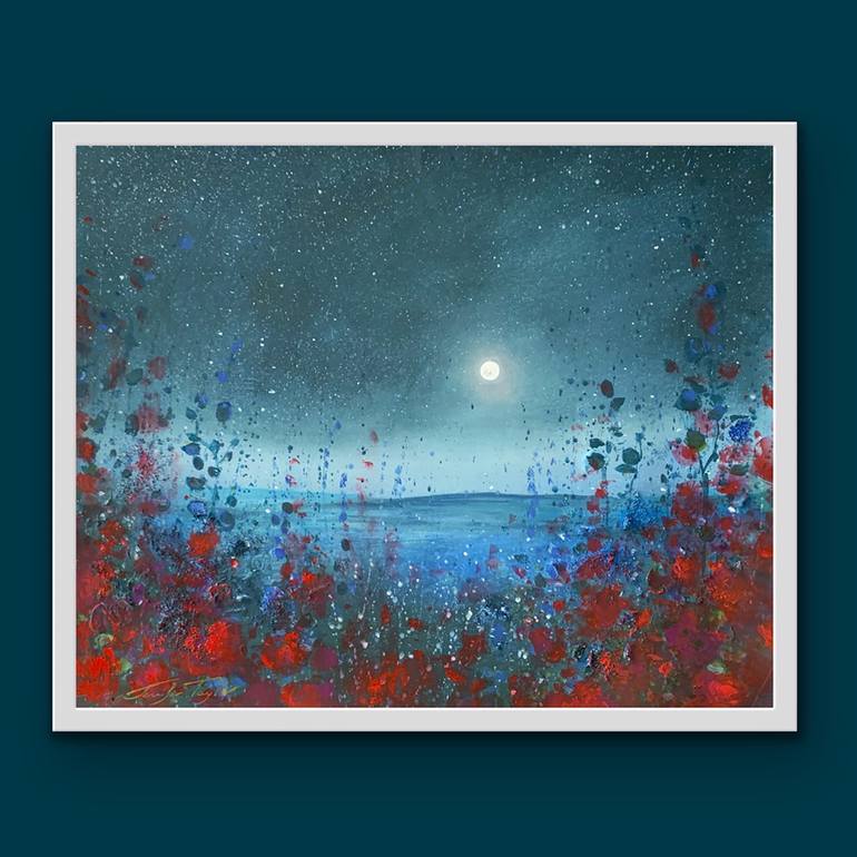 Original Abstract Expressionism Floral Painting by Jennifer Taylor