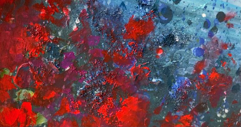 Original Abstract Expressionism Floral Painting by Jennifer Taylor