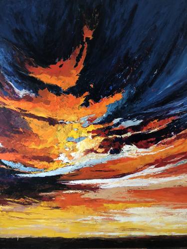 Original Abstract Expressionism Landscape Paintings by Naima Karim