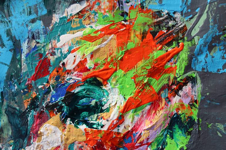 Original Abstract Expressionism People Painting by Josh Bowe