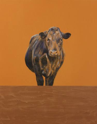 Original Figurative Cows Paintings by Caroline Jackman